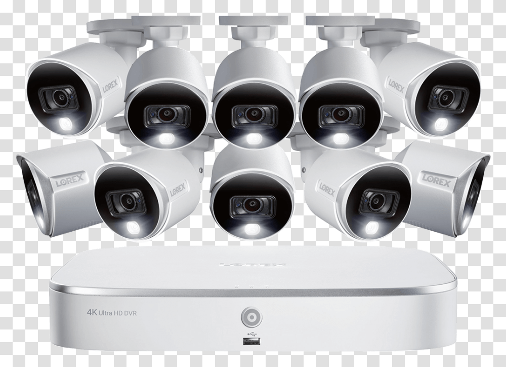 4k Ultra Hd Security System With 4k Active Deterrence Lorex 4k Ultra Hd Dvr, Camera, Electronics, Cooktop, Indoors Transparent Png