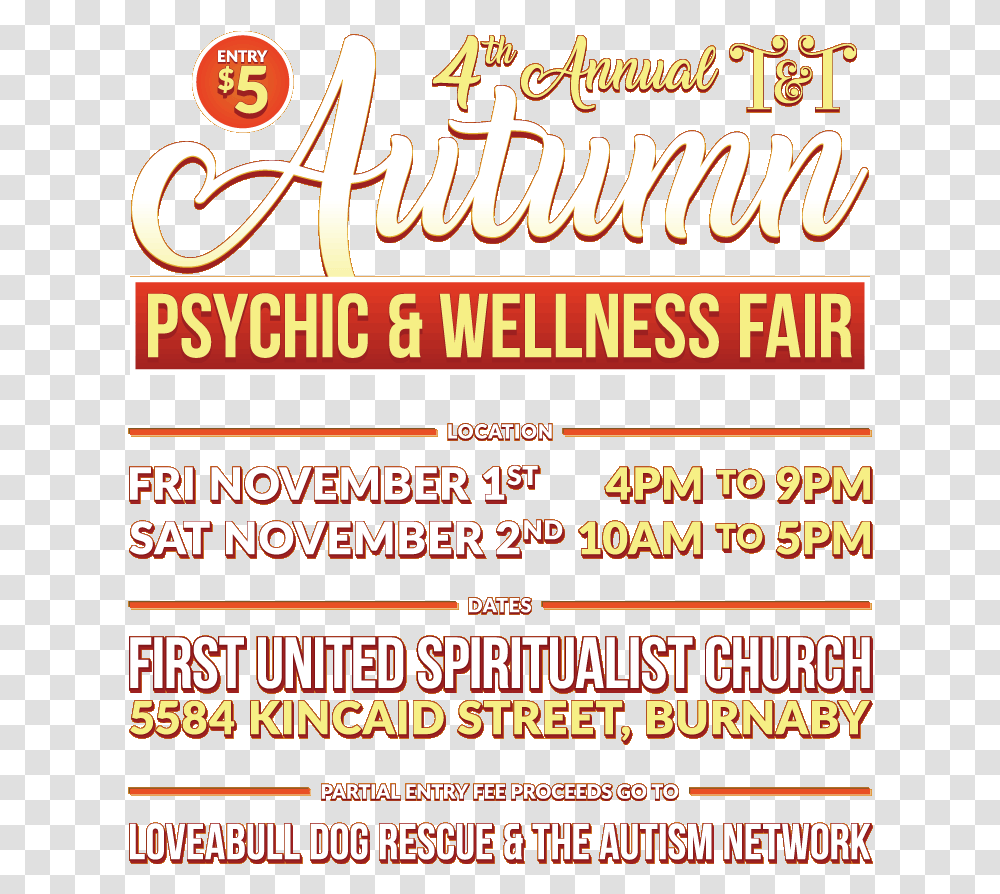 4th Annual Tampt Autumn Psychic Amp Wellness Fair Calligraphy, Poster, Advertisement, Flyer, Paper Transparent Png