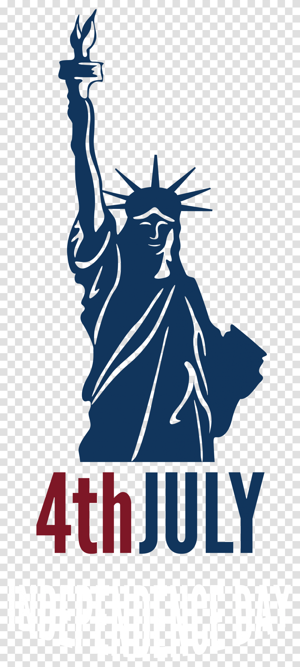 4th July Independence Day With Statue Of Liberty Statue Of Liberty Or Terrorism, Sculpture, Poster, Advertisement Transparent Png