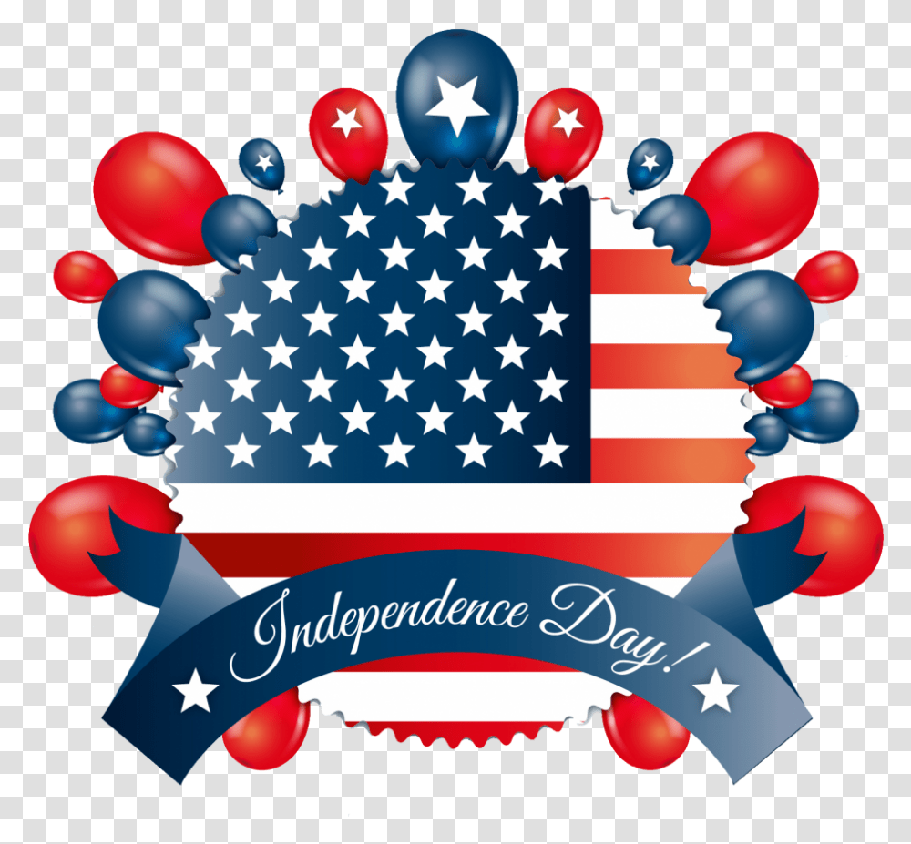 4th July Vector Images Undocumented Immigrants And Healthcare, Flag, Balloon, American Flag Transparent Png
