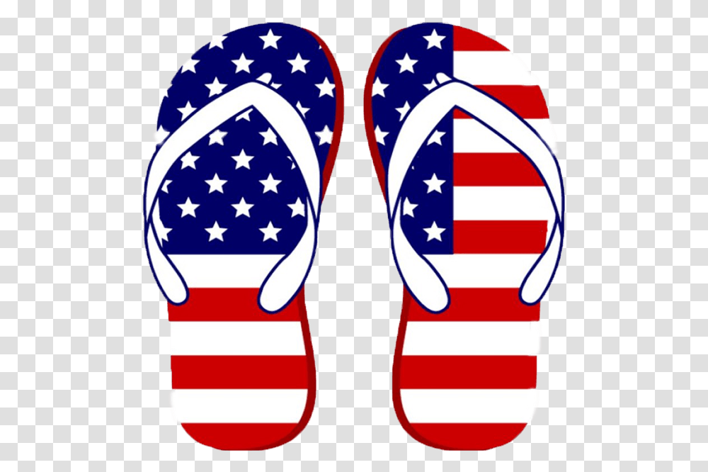 4th Of July Clipart, Apparel, Footwear, Flip-Flop Transparent Png