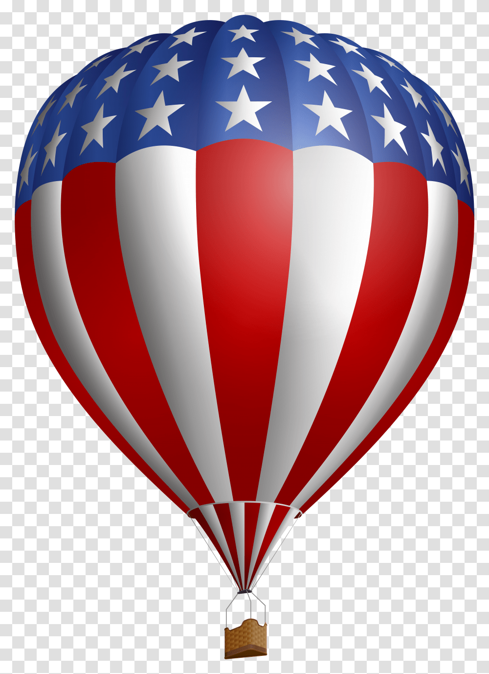 4th Of July Clipart Hot Air Balloon American Hot Air Balloon Transparent Png