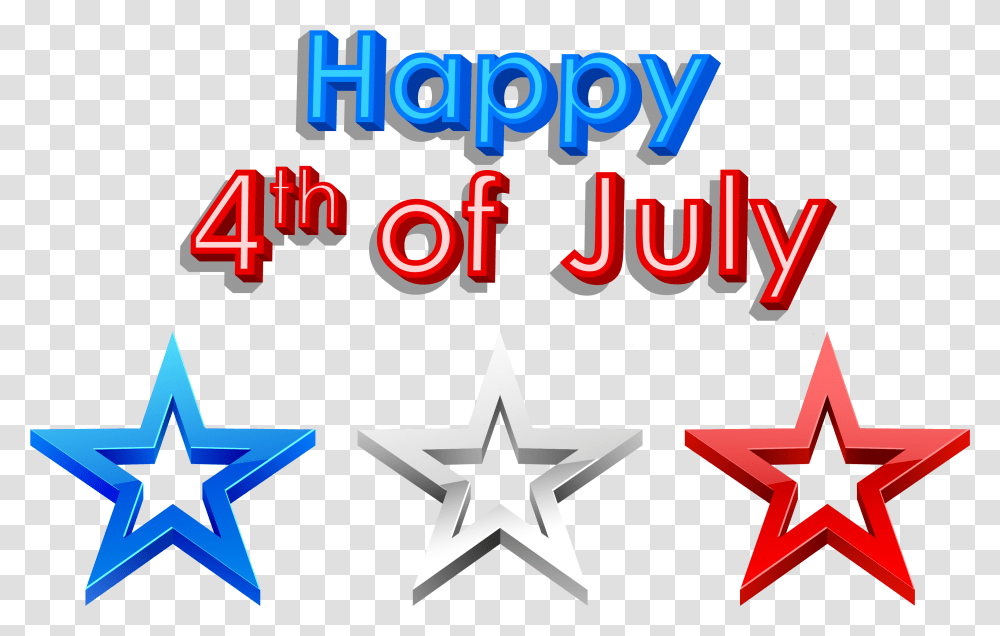 4th Of July Fireworks Clipart Happy 4th Of July, Star Symbol, Cross Transparent Png