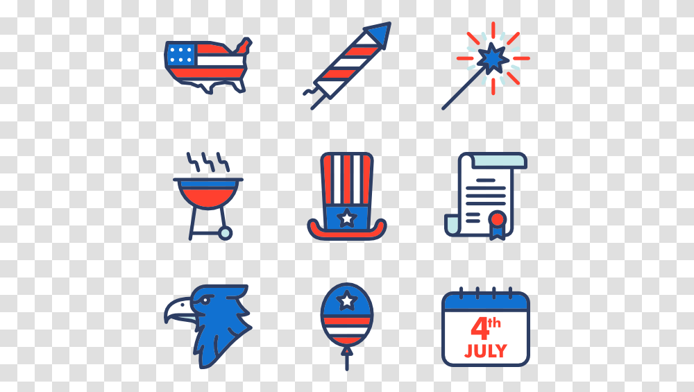 4th Of July Icon Vector, Logo, Leisure Activities Transparent Png