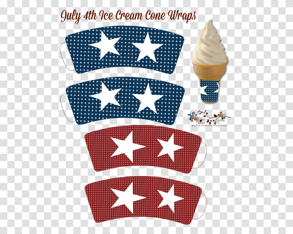 4th Of July Stars Tn State Flag, Cream, Dessert, Food Transparent Png