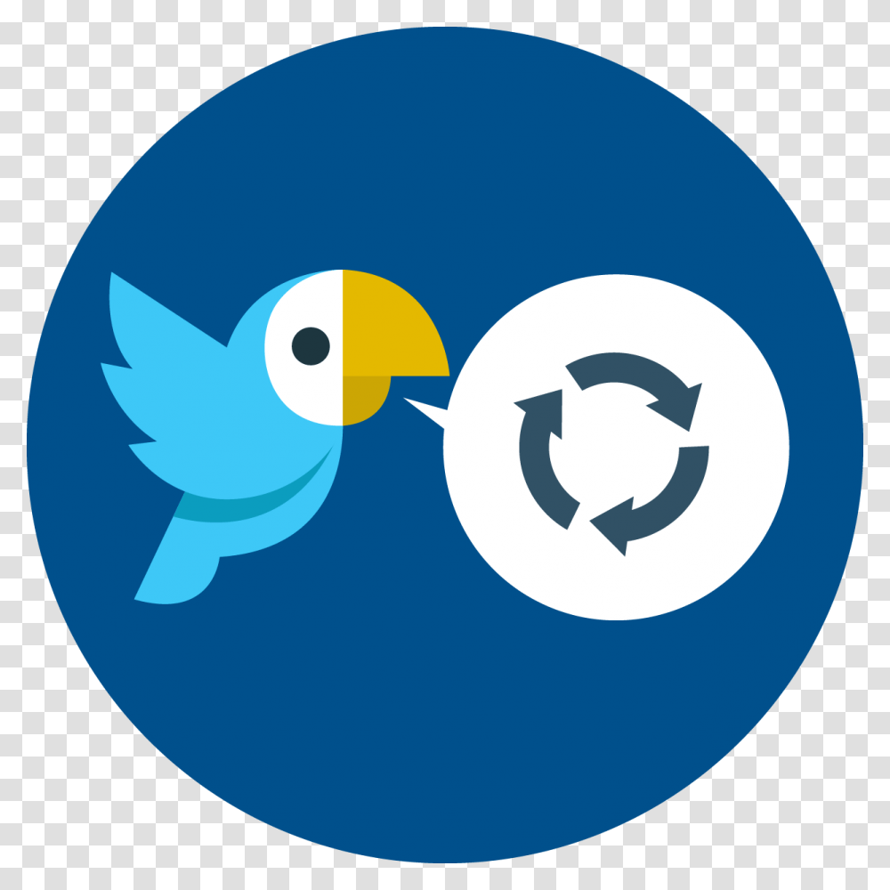 5 Reasons To Recycle Content On Twitter Circle, Bird, Animal, Bluebird, Penguin Transparent Png