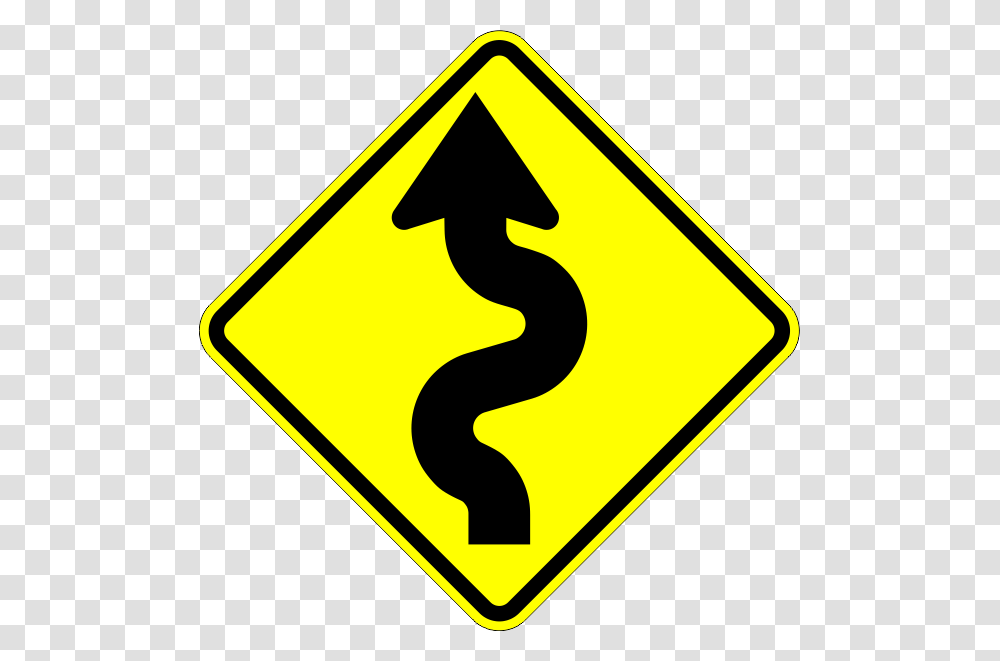 5 S Curve Sign Winding Road Sign Transparent Png