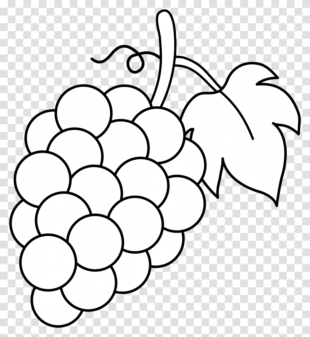 5 Senses Clipart Black And White Clipart Black And White Grapes, Plant, Fruit, Food Transparent Png