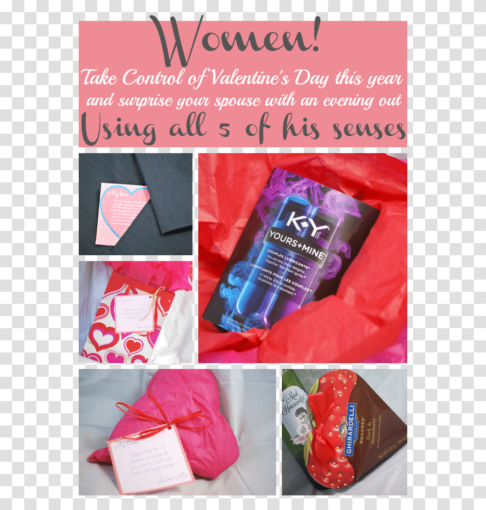 5 Senses Valentine's Day Gift, Advertisement, Bottle, Bag Transparent Png