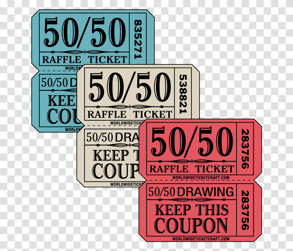 50 50 Raffle Ticket, Sign, Word Transparent Png