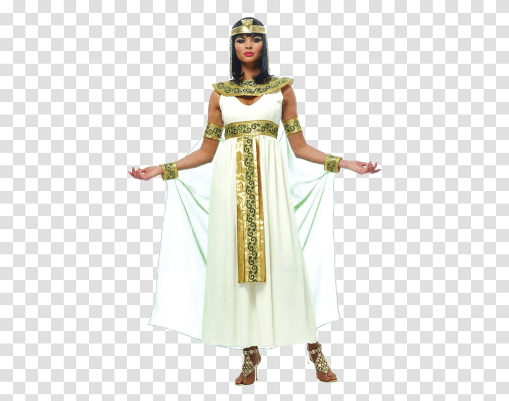 500793 Halloween Fancy Dress Egyptian Egyptian Queen Halloween Costume, Clothing, Person, Female, Woman Transparent Png
