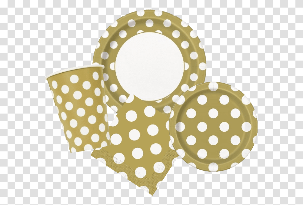50th Anniversary Gold Dots Plate, Texture, Polka Dot, Lamp, Birthday Cake Transparent Png