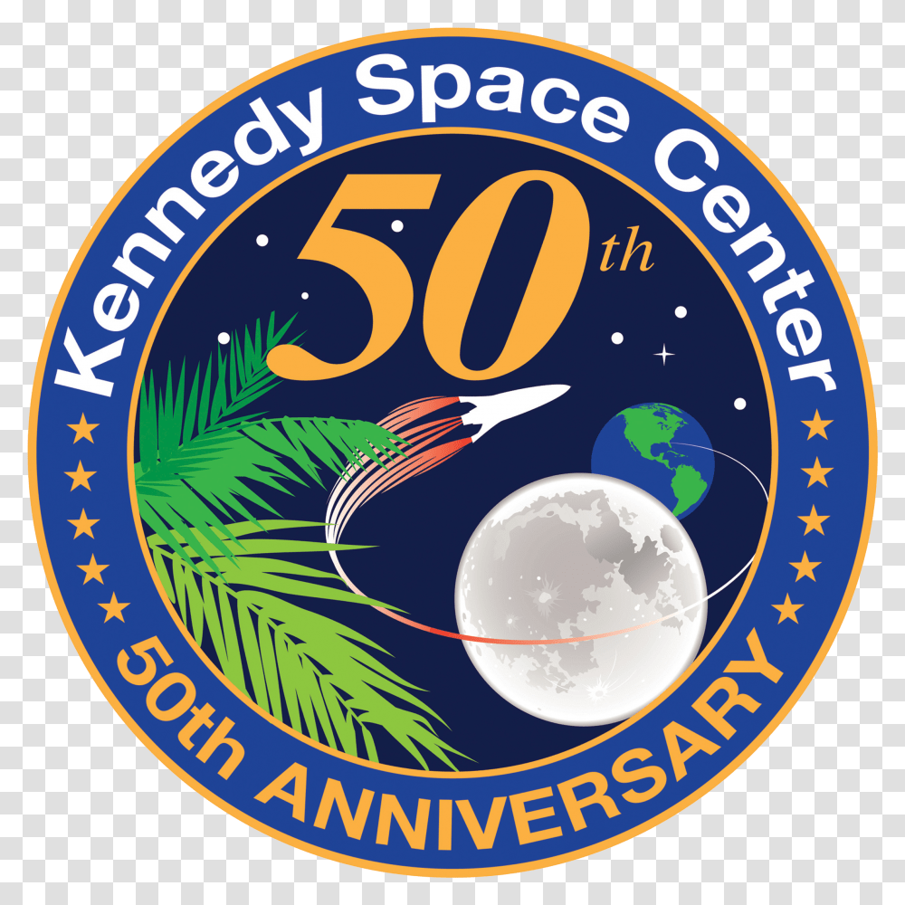 50th Anniversary Kennedy Space Center 50th, Logo, Symbol, Trademark, Outdoors Transparent Png