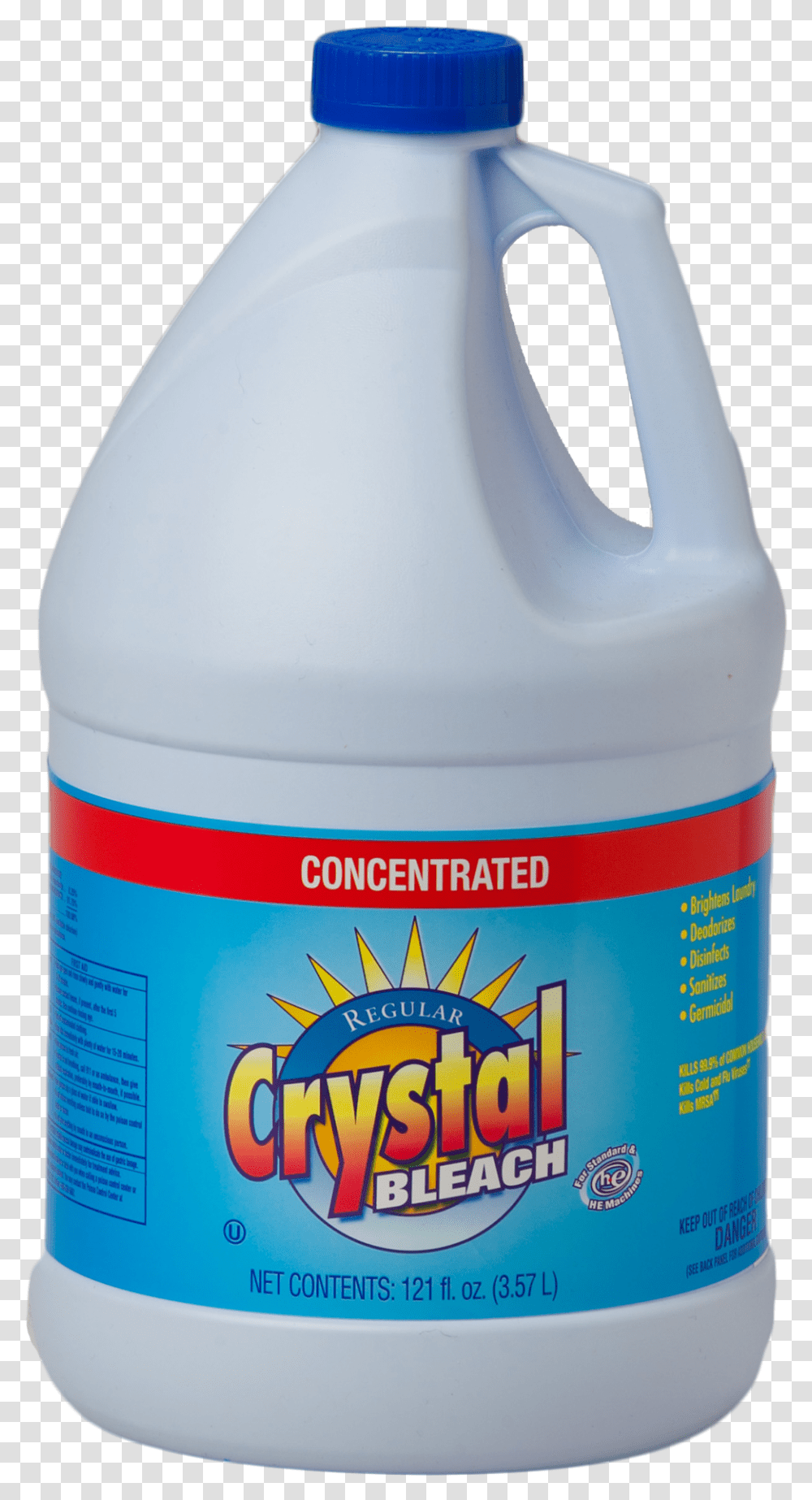 4 Crystal Bleach Concentrated 121oz Bleach, Milk, Beverage, Drink, Syrup Transparent Png