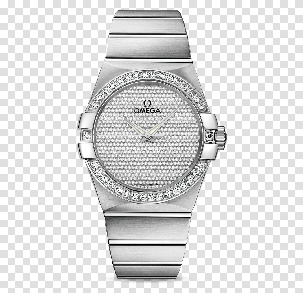 55 38 20 99 001 Omega Constellation Omega Constellation Full Diamond, Wristwatch, Clock Tower, Architecture, Building Transparent Png
