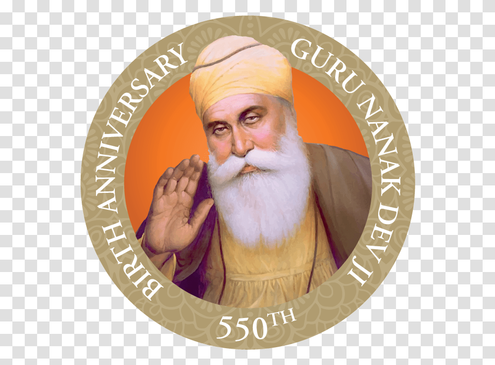 550th Birth Anniversary Of Guru Nanak, Logo, Person, Painting Transparent Png