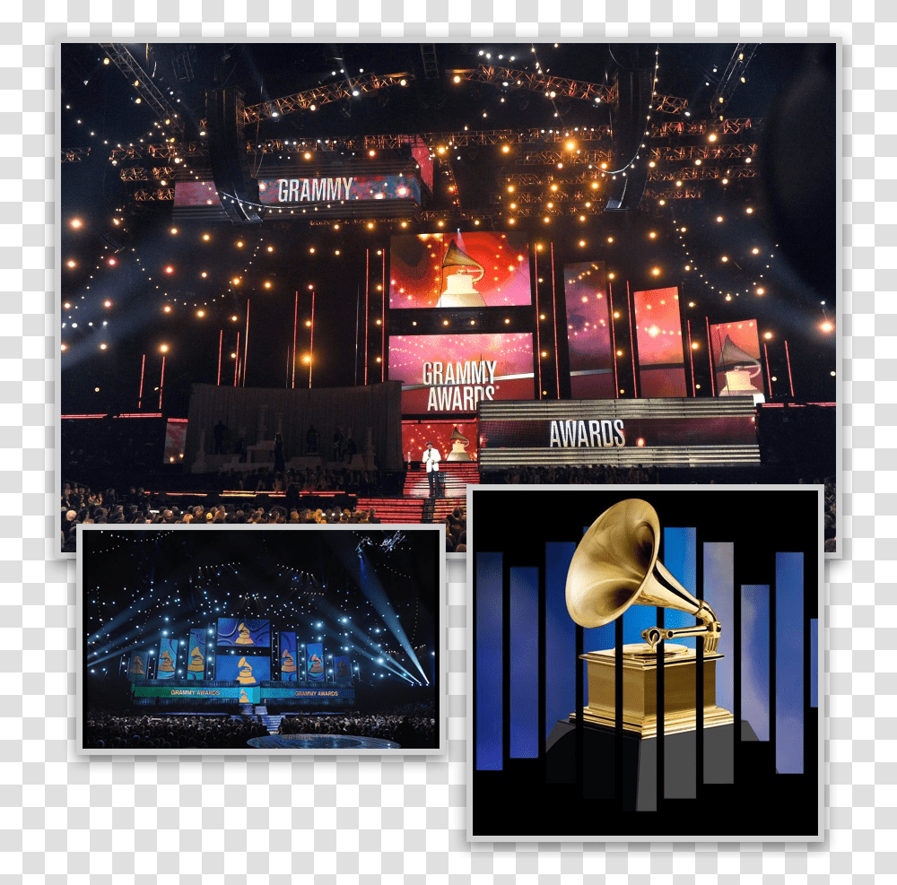 59th Grammy Awards Stage, Lighting, Monitor, Screen, Electronics Transparent Png