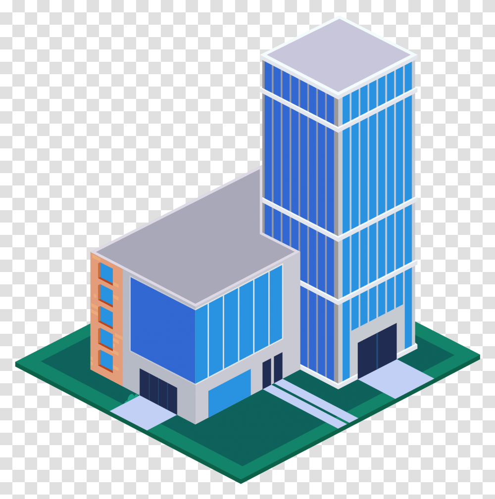 5d City Life Stereo And Vector Image Commercial Building Model, Architecture, Office Building, Urban, High Rise Transparent Png