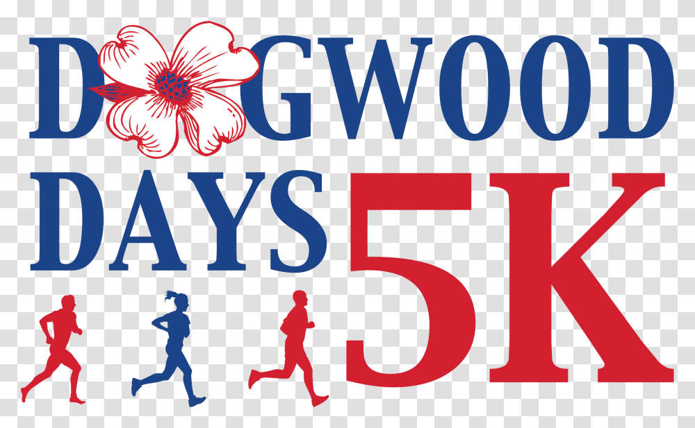 5k Logo Dogwood Flowers, Number, Person Transparent Png