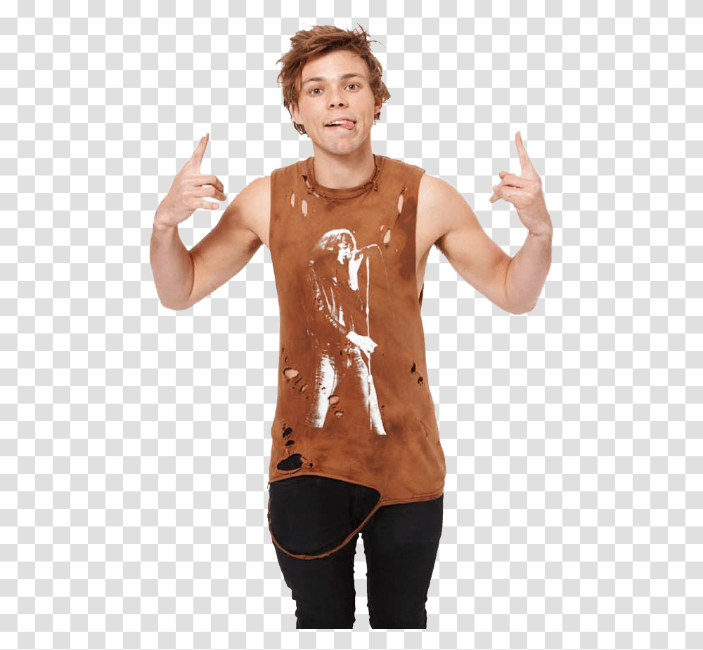 5sos And Ashton Irwin Image Male, Person, Face, Food Transparent Png