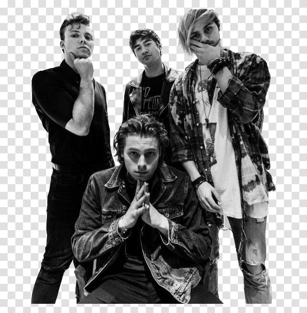 5sospng 5secondsofsummer 5sos Black And White, Person, Skin, Face, Performer Transparent Png