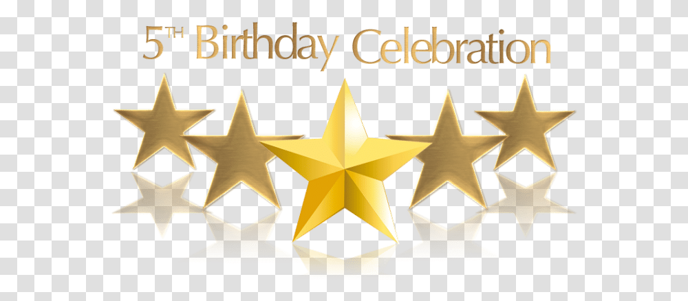 5th Birthday, Gold, Lighting, Star Symbol Transparent Png