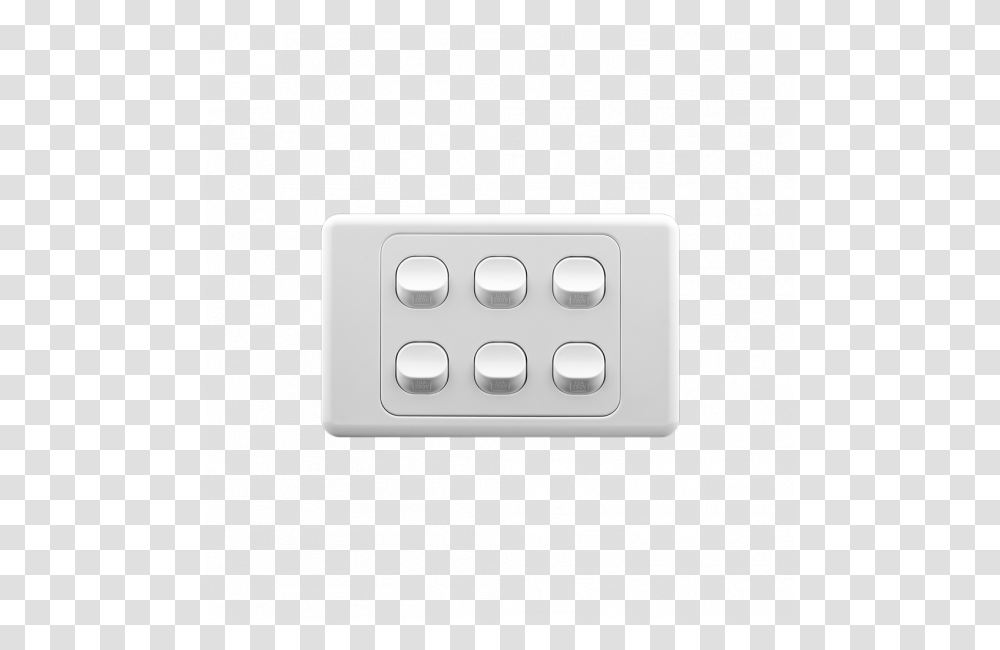 6 Gang Wall Light Switch Electronics, Electrical Device Transparent Png
