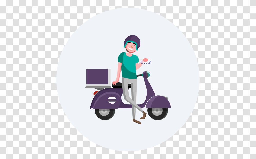 60 Day Money Back Guarantee Food Delivery Rider, Person, Human, Vehicle, Transportation Transparent Png