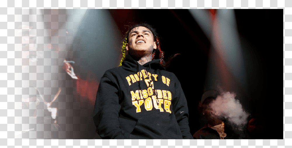 6ix9ine Lil Tattletale, Person, Sleeve, Sweatshirt Transparent Png