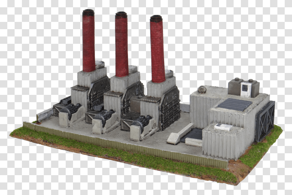6m Power Plant Scale Model, Building, Factory, Architecture Transparent Png