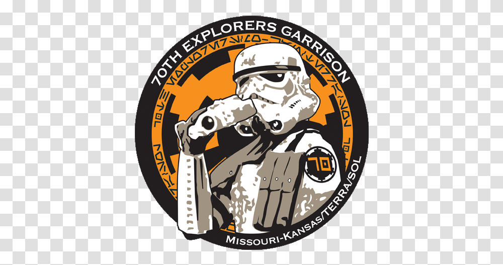 70th Explorers Star Wars Images Pictures 501st Logo, Person, Helmet, Label, Text Transparent Png
