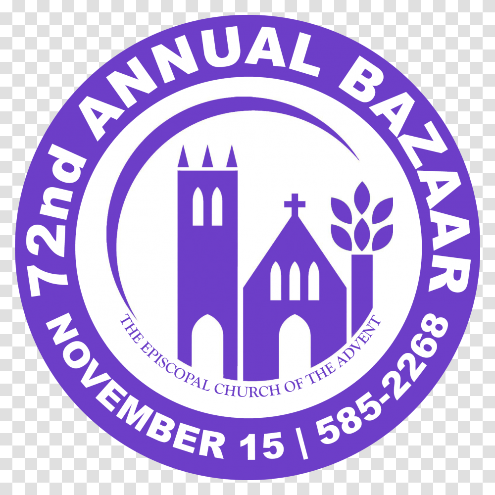 72nd Annual Ecw Bazaar November 15 Logo Circle, Label, Transportation Transparent Png