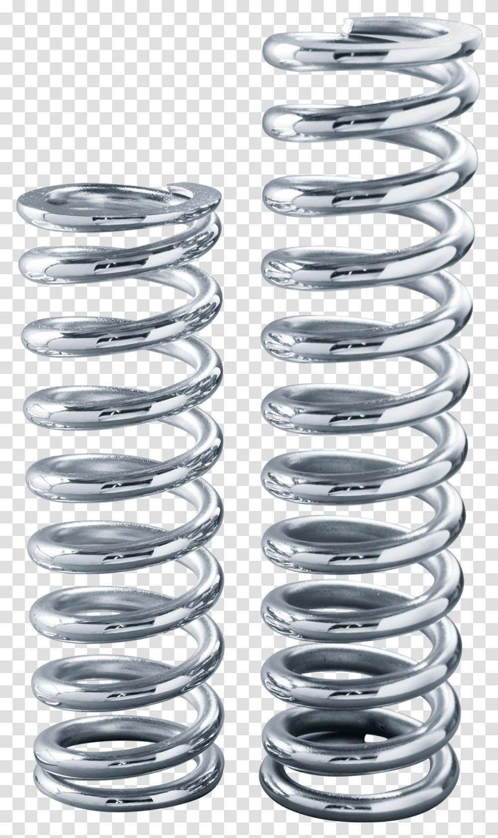 78 Chrome Coil Springs, Spiral Transparent Png