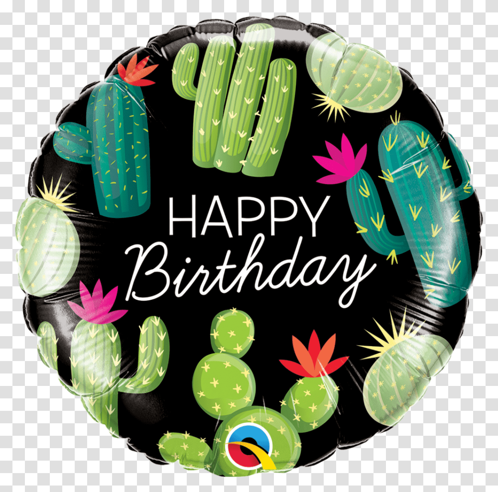 Happy Birthday To You Mylar Balloon, Plant, Cactus, Wreath Transparent Png