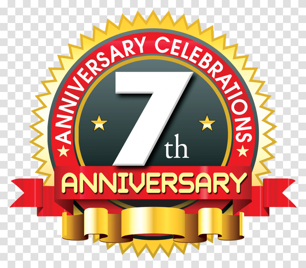 7th Anniversary Vector Ping Logo Free 7th Anniversary Logo, Number, Symbol, Text, Alphabet Transparent Png