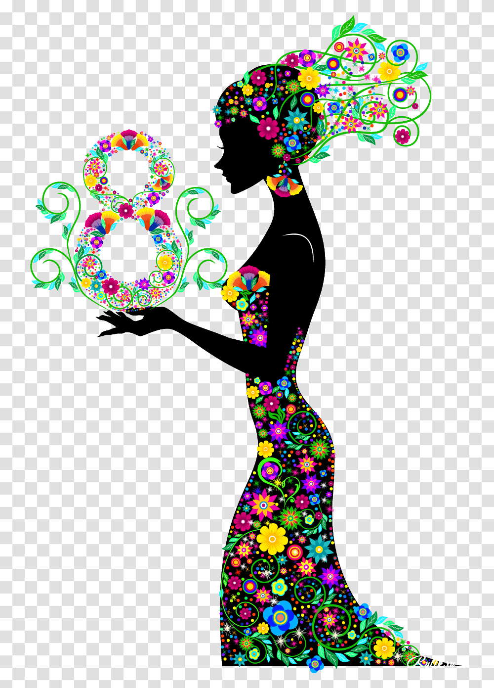 8 March Womens Day Background Happy Womens Day Art, Leisure Activities, Dance Pose, Light Transparent Png