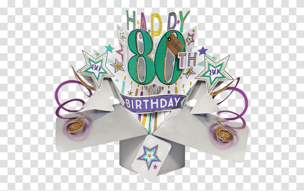 80th Birthday 3d Pop Up Card By Second Nature Happy 70 Birthday Clipart, Logo, Trademark Transparent Png