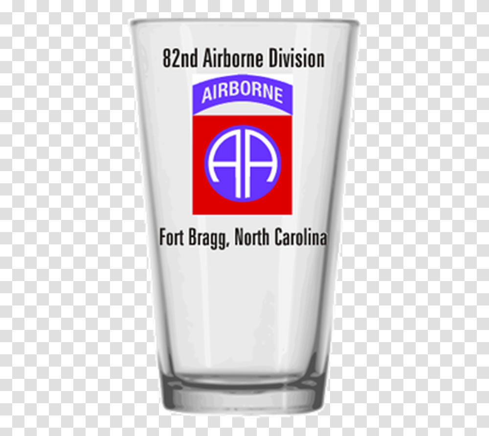 82nd Airborne Division Pint Glass Pint Glass, Bottle, Beverage, Drink, Beer Transparent Png