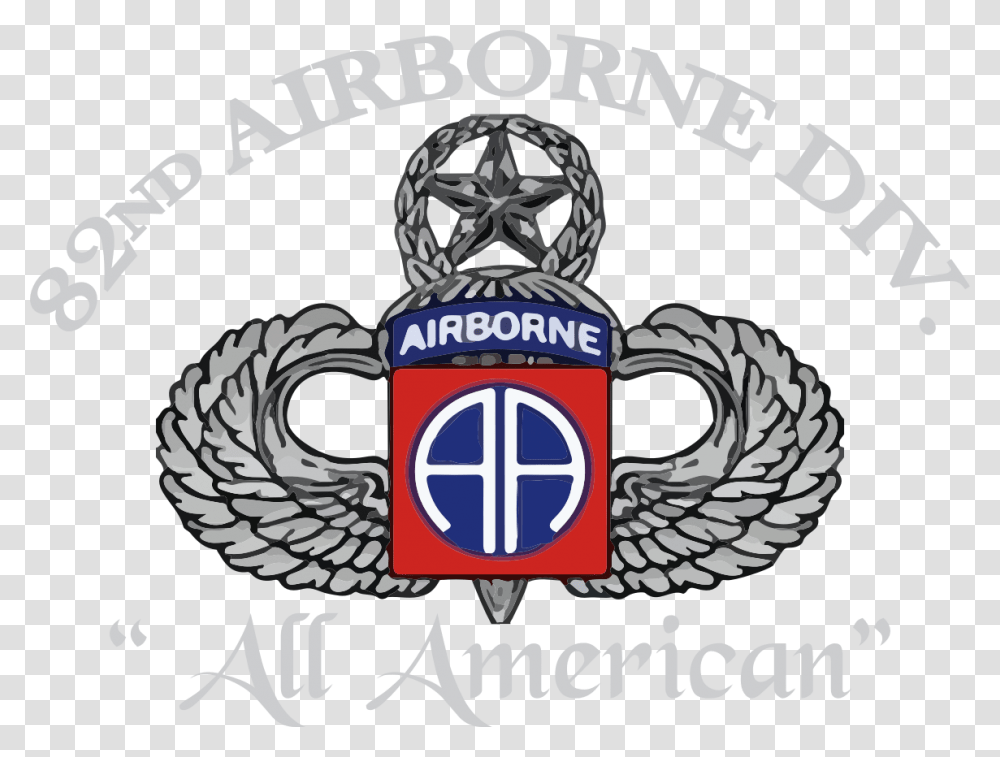 82nd Airborne Jumpmaster Wings, Emblem, Logo, Trademark Transparent Png