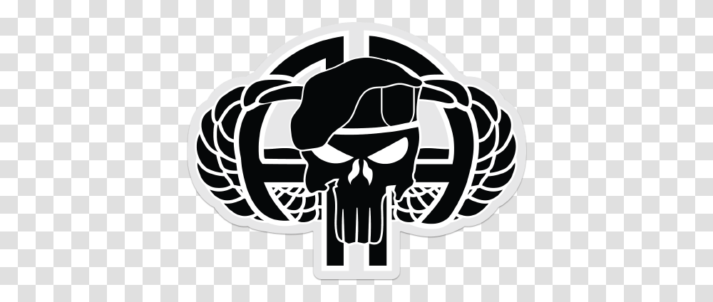 82nd Airborne Punisher Black 82nd Airborne Skull, Stencil, Symbol, Logo, Trademark Transparent Png