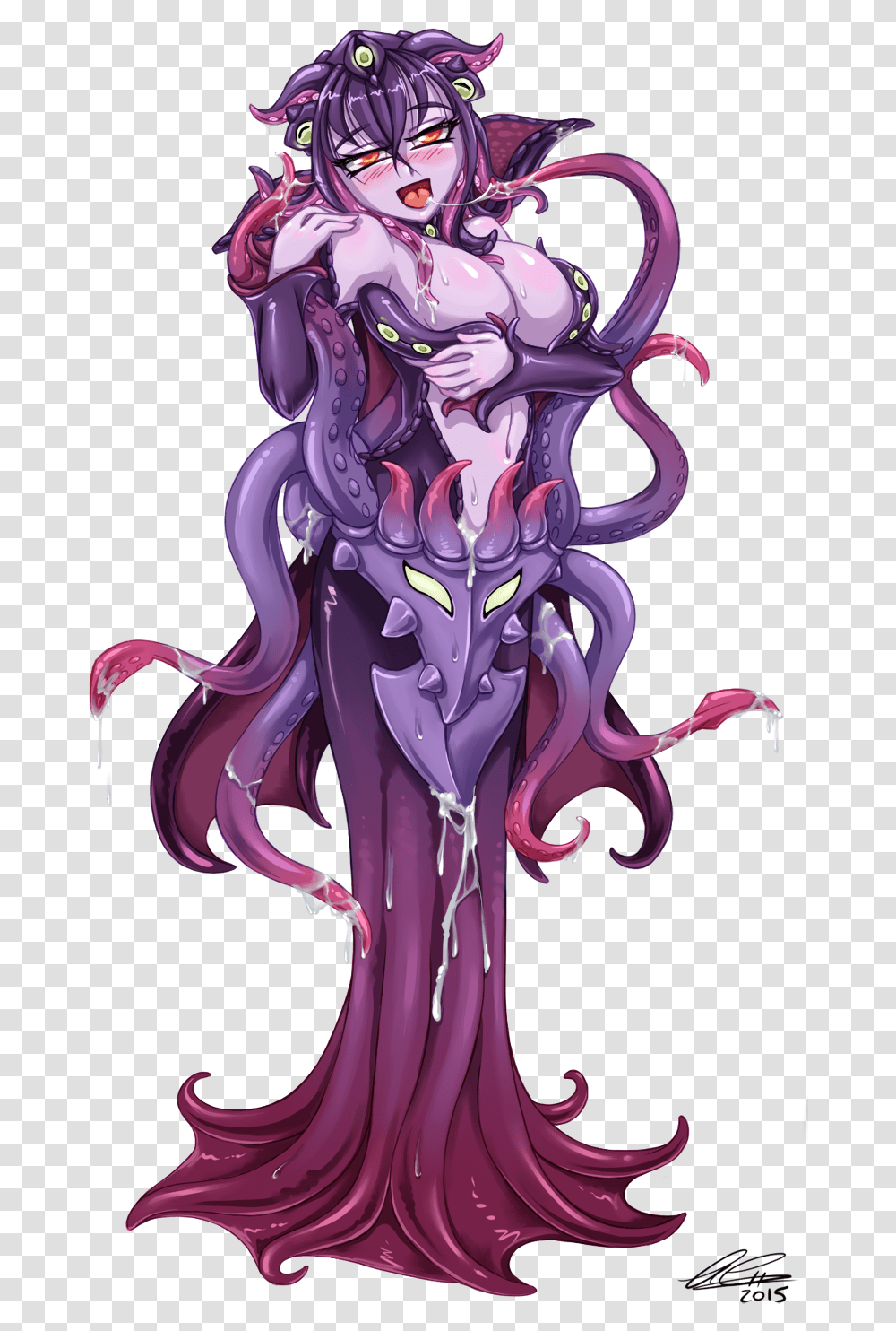 841x1509 Mindflayer Female Mind Flayers, Purple, Animal, Sweets, Food Transparent Png