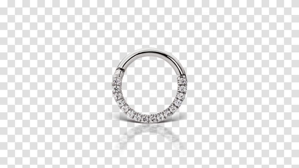 8mm Diamond Horizontal Eternity Clicker Maria Tash White Gold Daith Earrings, Accessories, Accessory, Jewelry, Gemstone Transparent Png