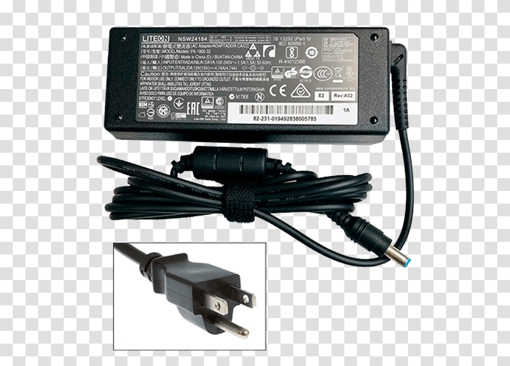 8th Gen Nuc 19v Power Adapter And Us Power Cord North America Power Cord, Plug, Gun Transparent Png