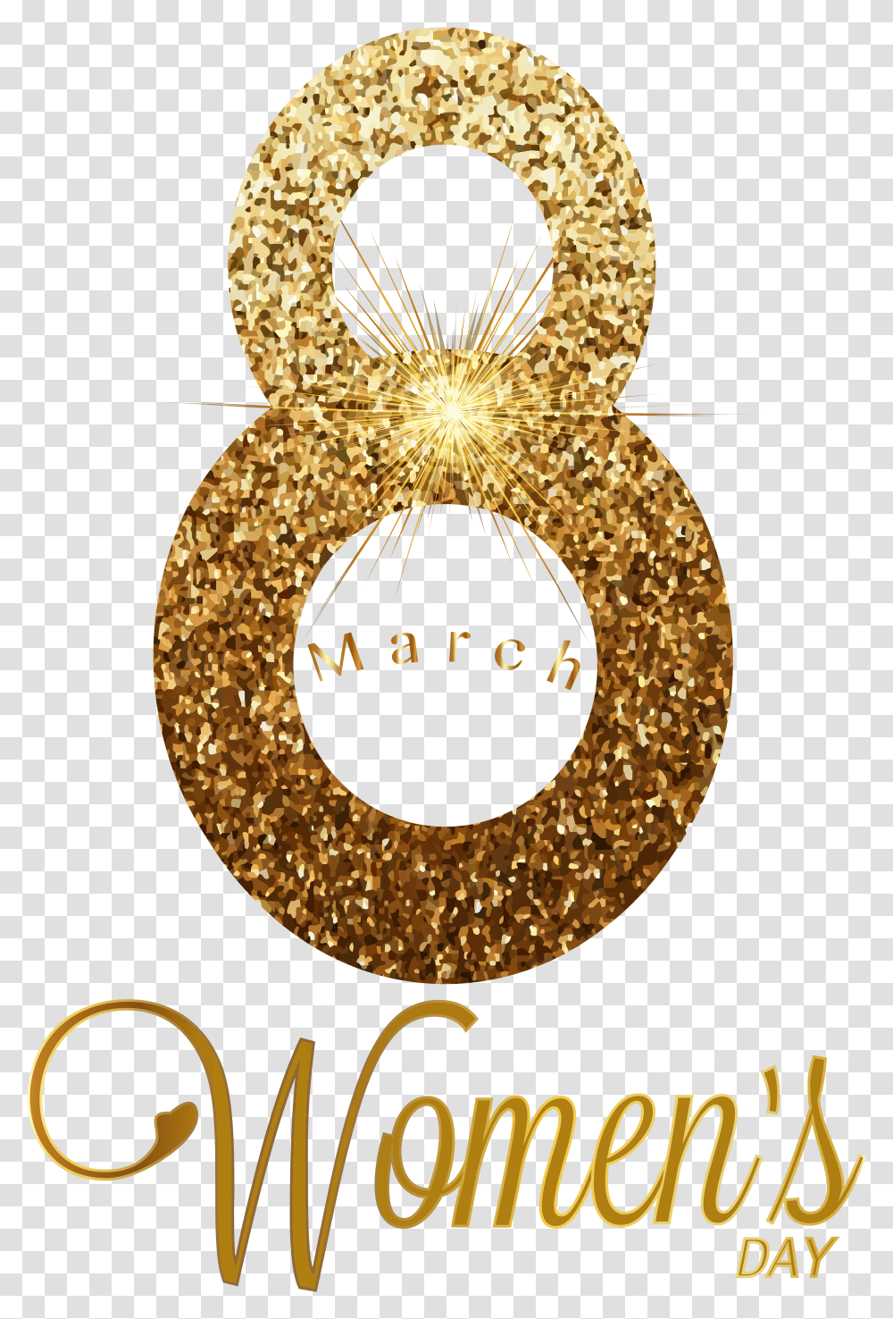 8th March Gold Clip Art Image 8th March Transparent Png