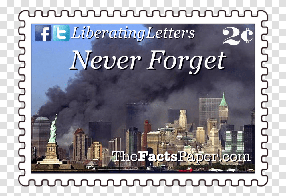 9 11 Never Forget Cover, Postage Stamp, Building, Urban, High Rise Transparent Png