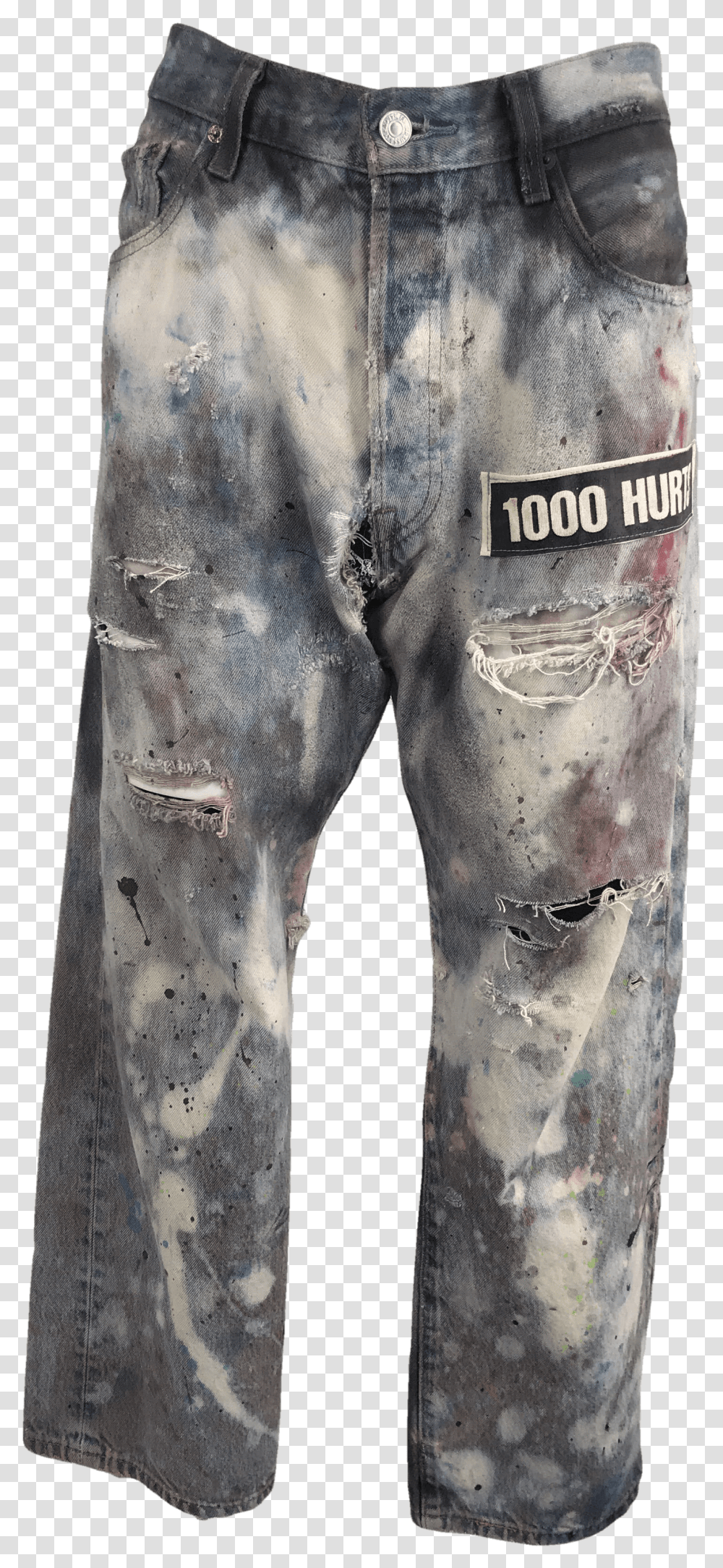 90s Painted Denim With Patches By Levis Pocket, Pants, Apparel, Jeans Transparent Png
