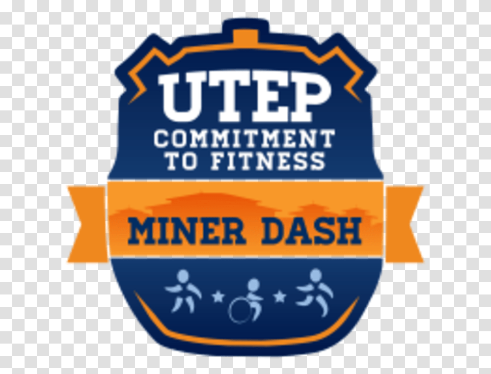 9th Annual Miner Dash And Family Fitness Fiesta Label, Logo, Urban Transparent Png