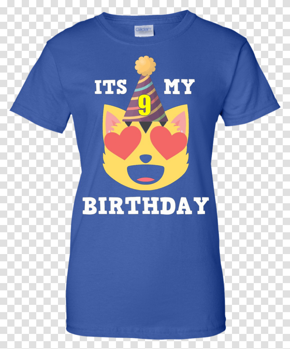 9th Birthday T Shirt Heart Eyes Cat Emoji Birthday Killer Queen Jojo Shirt, Apparel, T-Shirt, Sleeve Transparent Png