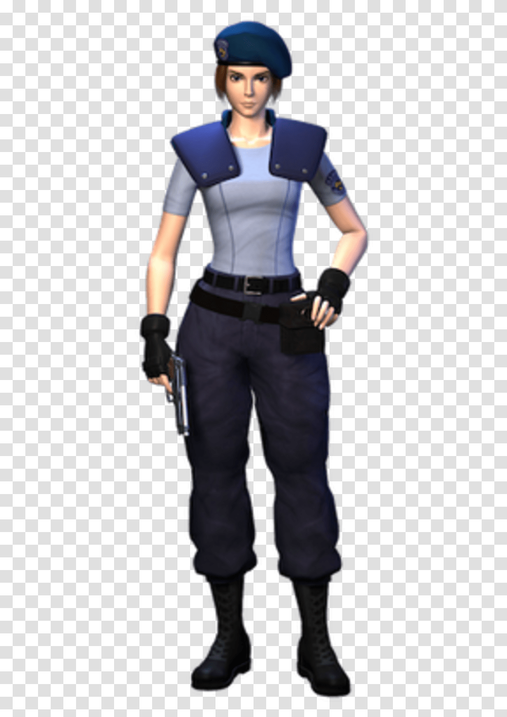 A 3d Rendering Of A Fictional Character Using Realistic Jill Valentine Resident Evil Stars, Person, People, Costume Transparent Png