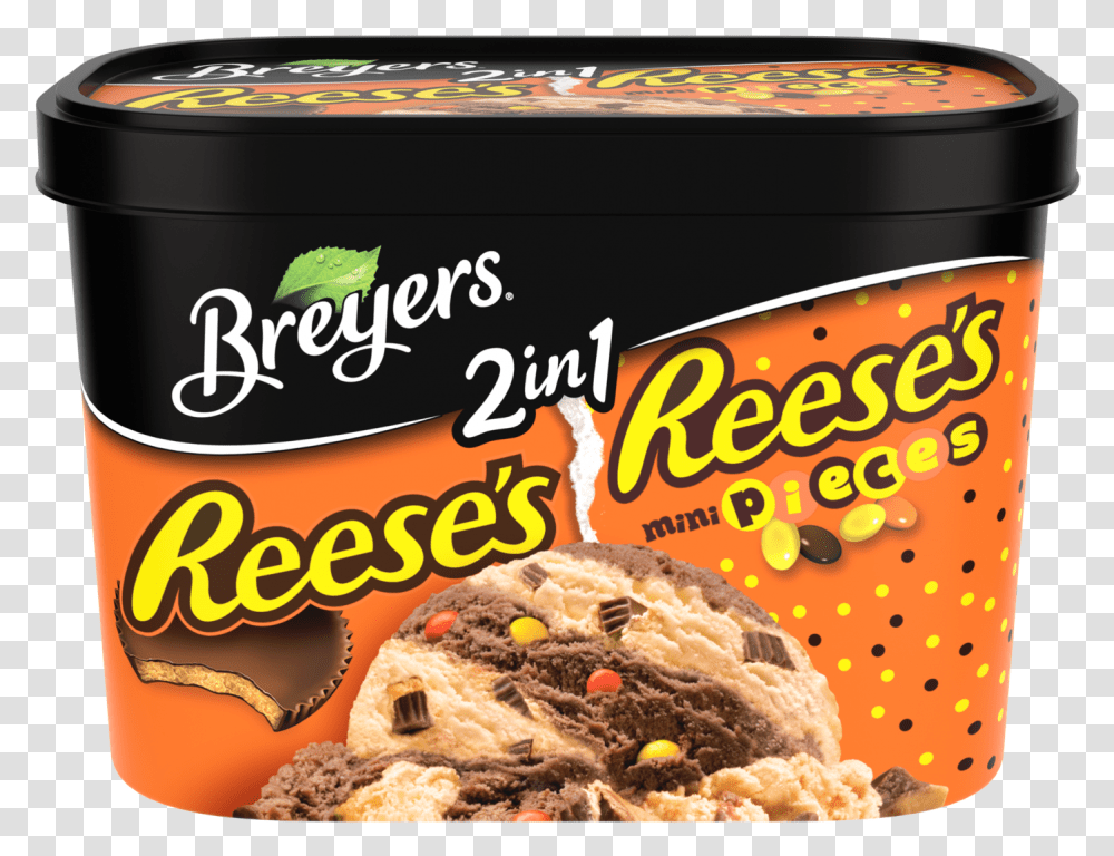 A 48 Ounce Tub Of Breyers Reese's Amp Reese's Pieces, Food, Sweets, Confectionery, Dessert Transparent Png
